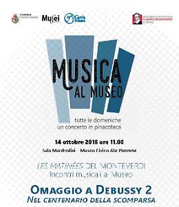 Domenica 14 ottobre seconda parte dell'omaggio a Debussy