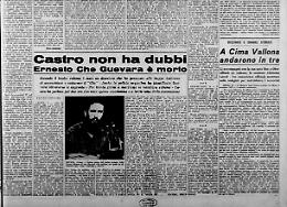 Castro non ha dubbi
Ernesto Che Guevara è morto
