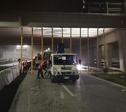 Ponte lesionato, nella notte i lavori di ripristino