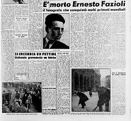E' morto Ernesto Fazioli, Il fotografo che conquistò molti primati mondiali