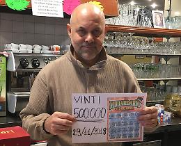 Gioca cinque euro, porta a casa mezzo milione