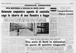 Detenuto sequestra agente di custodia sega le sbarre di una finestra e fugge