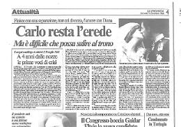 Londra sotto choc: Si separano Carlo e Diana