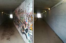 Sottopassi ciclopedonali, pulizia e tinteggiatura