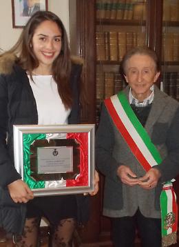 Sveva premiata: 'Esempio per le nuove leve'