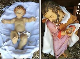 Vandali contro il presepe, mani spezzate a Gesù e Giuseppe
