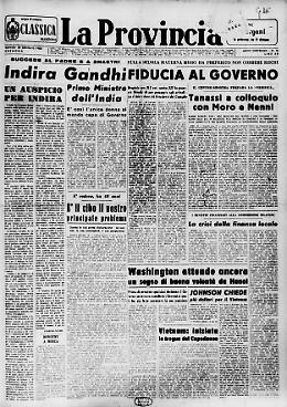 Indira Gandhi Primo Ministro dell’India