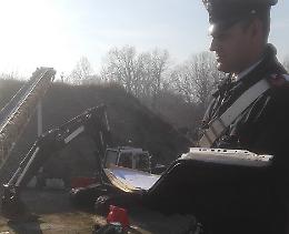 Rubano un escavatore, recuperato dai carabinieri