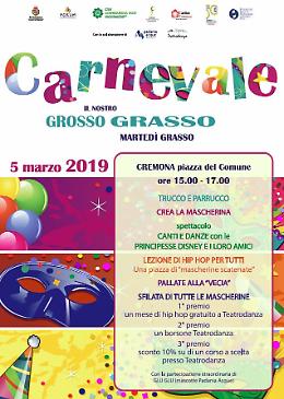 Carnevale: va in scena  «Il nostro grosso grasso martedì grasso»