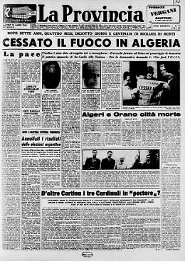 Firmato l'armistizio tra Francia e Algeria