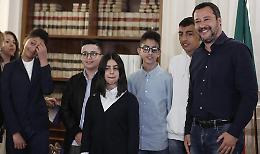 Cinque baby eroi della media Vailati hanno incontrato Salvini