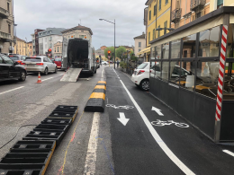Ciclabile di viale Trento e Trieste, ultimi ritocchi
