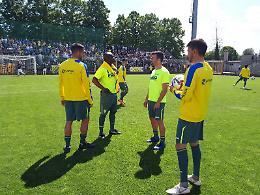 FOTO Pergolettese- Modena: riscaldamento dei gialloblù