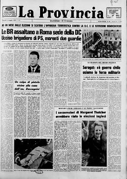 Le BR assaltano a Roma sede della DC
Margaret Thatcher  vince le elezioni inglesi
