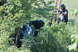 Auto esce di strada, contuso piadenese 67enne