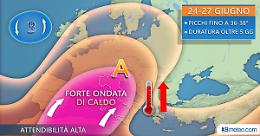 Altra ondata di caldo in arrivo, picchi di 38 gradi