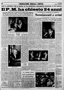 Il P. M. ha chiesto 24 anni 