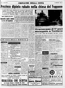 Prezioso dipinto rubato nella chiesa del Foppone