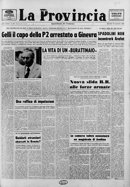 Gelli il capo della P2 arrestato a Ginevra