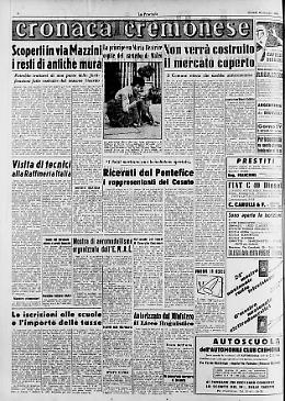 Scoperti in via Mazzini i resti di antiche mura - I Soldi ricevuti dai Pontefice
