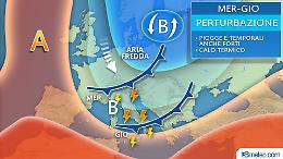 Cambia il tempo: pioggia, temporali e calo delle temperature