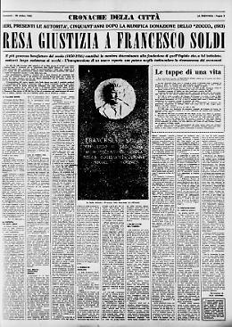 Resa giustizia a Francesco Soldi