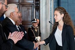 FOTO Sara Lupo Pasini premiata da Mattarella