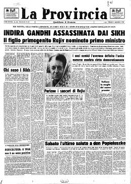 Indira Gandhi assassinata dai Sikh