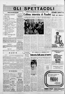 L'ultima intervista di Pasolini