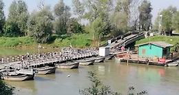 Torre d'Oglio, resta chiuso il ponte di barche