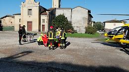 FOTO Grave incidente sulla Melotta, eliambulanza per un 19enne