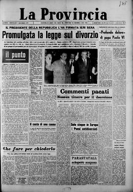 Promulgata la legge sul divorzio