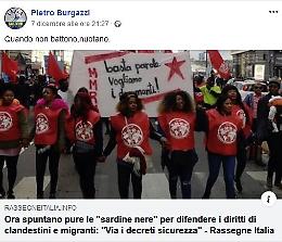 Post sulle 'sardine nere', Burgazzi nella bufera