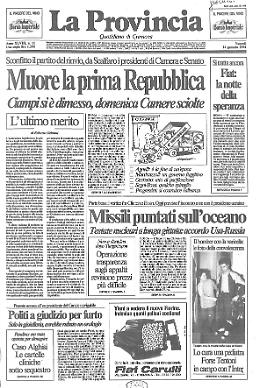 Muore la prima Repubblica
