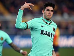 Bastoni, primo gol con la maglia dell'Inter