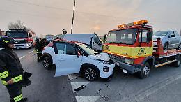 FOTO L'incidente che ha coinvolto tre veicoli a Vicoboneghisio