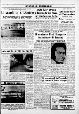 Il cantante Fred Bongusto innamorato di Soncino
