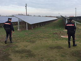 Fotovoltaico,  mega furto  sventato dai Cc