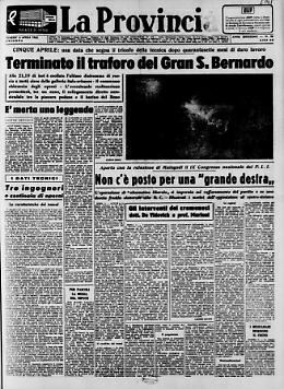 Terminato il traforo del Gran S. Bernardo
