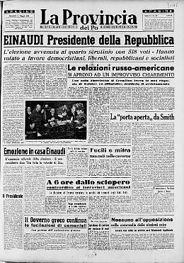 Einaudi Presidente della Repubblica