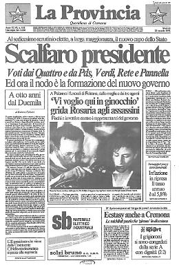 Scalfaro Presidente
I funerali di Falcone