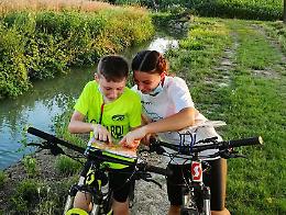 Orienteering in golena con le mountain bike