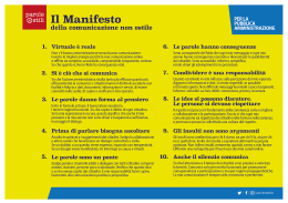 Il Comune aderisce al Manifesto della comunicazione non ostile