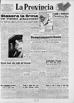 Stasera la firma del trattato giapponese
