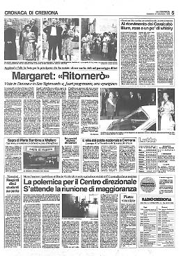 La principessa Margaret turista a Cremona