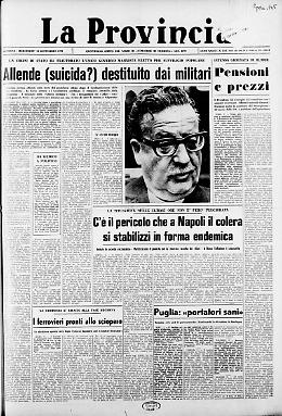 Allende (suicida?) destituito dai militari