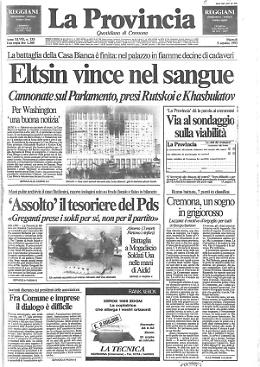 Eltsin vince nel sangue