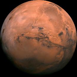 Ecco la notte brillante di Marte