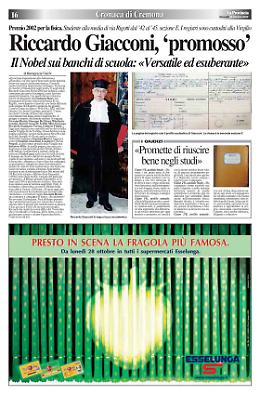 Cremona. Premio Nobel