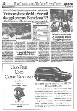 Volley 1990: gli azzurri schiacciano il mondo